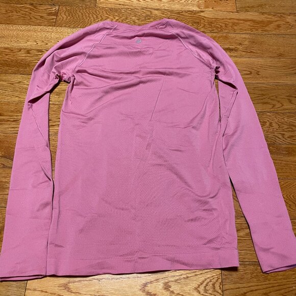 EUC Lululemon Swiftly Tech Long Sleeve Shirt 2.0 Hip Length Sz 6 Pink Blossom - Picture 3 of 3